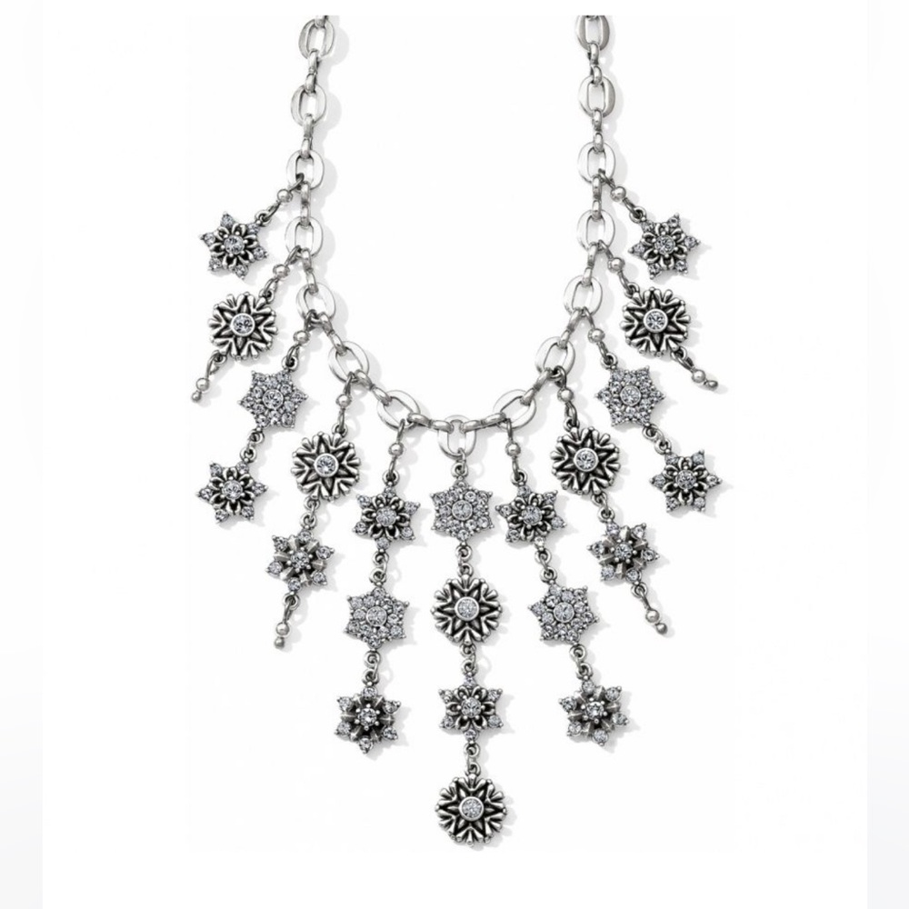 NWT❄️Brighton❄️Arctica Cascade of Swarovski Snowflakes Necklace